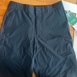 Hogan Gray Flat Front Shorts Lightweight Performance
